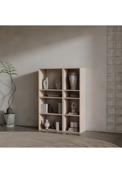 Lime Suntalam Kitaplık ( 140 x 100 x 37 ) Sacramento ( Mat )