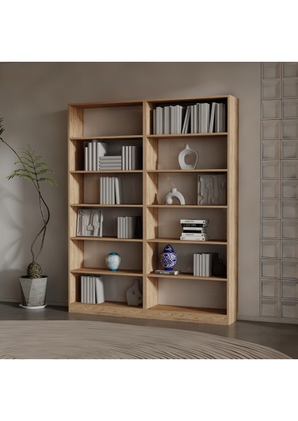 Alizya Suntalam Kitaplık ( 200 x 160 x 28 ) Atlantik Çam ( Mat )
