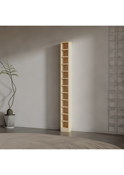 Dolphın Suntalam Kitaplık ( 200 x 20 x 17 ) Krem ( Parlak )