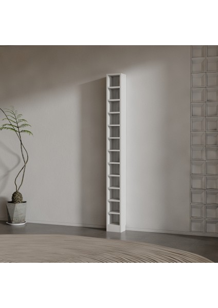 Dolphın Suntalam Kitaplık ( 200 x 20 x 17 ) Beyaz ( Mat )