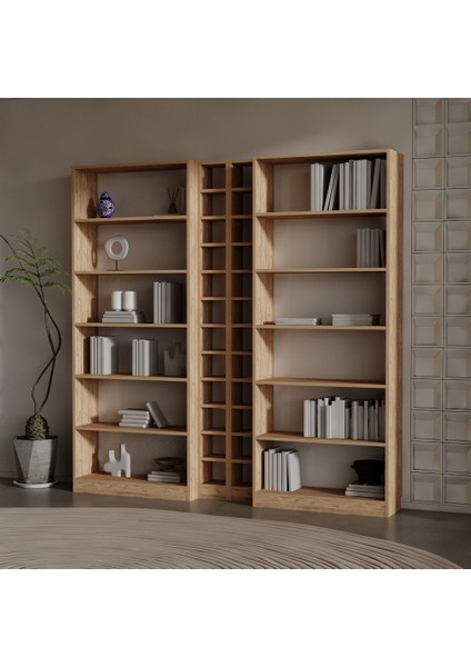 Max Suntalam Kitaplık ( 200 x 200 x 28 ) Atlantik Çam ( Mat )