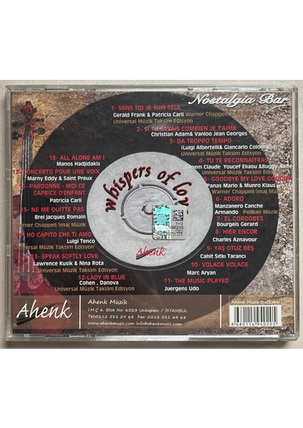 Nostalgia Bar CD