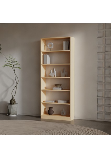 Eby Suntalam Kitaplık ( 200 x 80 x 28 ) Akçaağaç ( Mat )