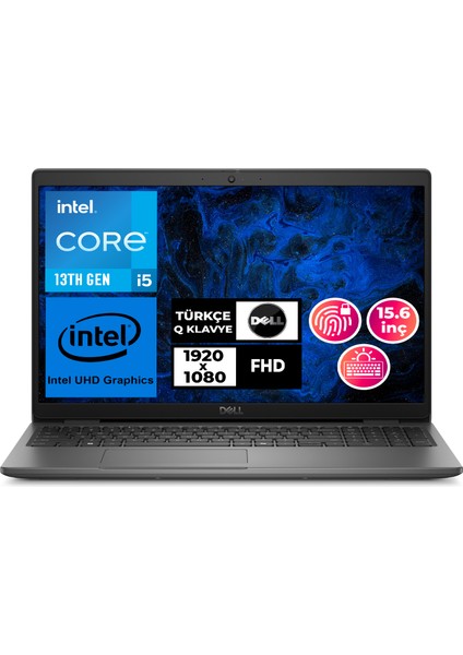 Latitude 3550 I5-1335U 8gb 512GB SSD 15.6" Fhd Windows 11 Pro Taşınabilir Bilgisayar N006L355015U 007