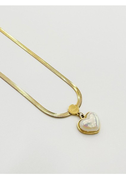 Kalp Dolgulu Damla Zincir Kolye fiyatları