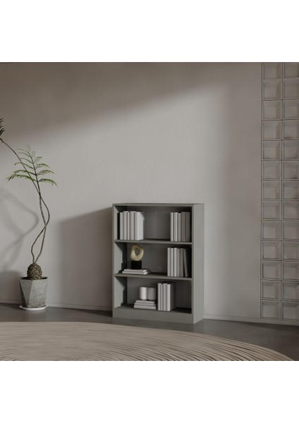 Lucca Suntalam Kitaplık ( 106 x 80 x 28 ) Antrasit ( Mat )