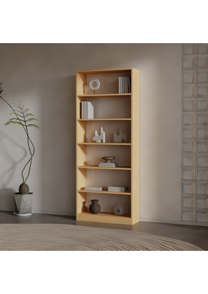Eby Suntalam Kitaplık ( 200 x 80 x 28 ) Bambu ( Mat )