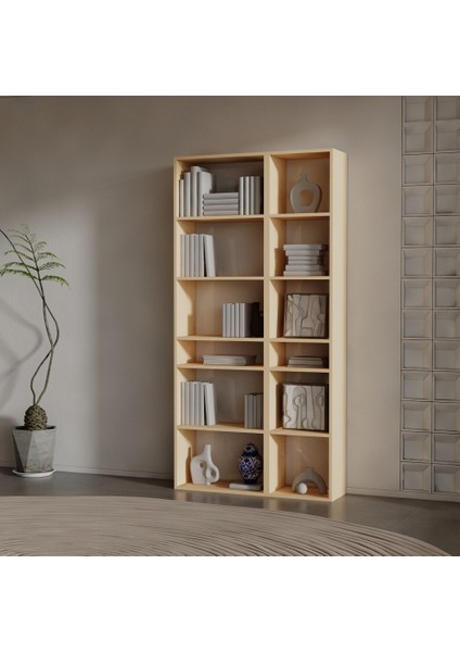 Aro Suntalam Kitaplık ( 200 x 100 x 37 ) Akçaağaç ( Mat )
