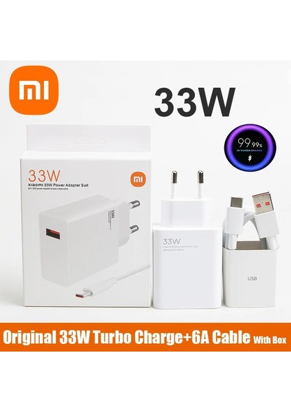 Premium Xiaomi Tüm Modellerle Uyumlu Type C 33W Hızlı Şarj Aleti