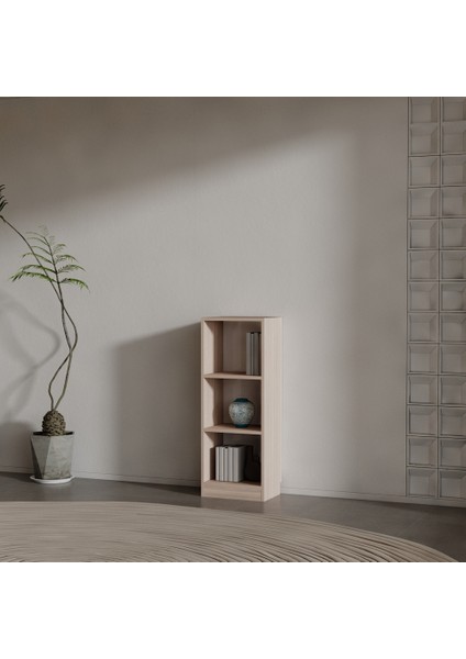 Cool Suntalam Kitaplık ( 106 x 40 x 28 ) Hareli Ceviz (Mat)