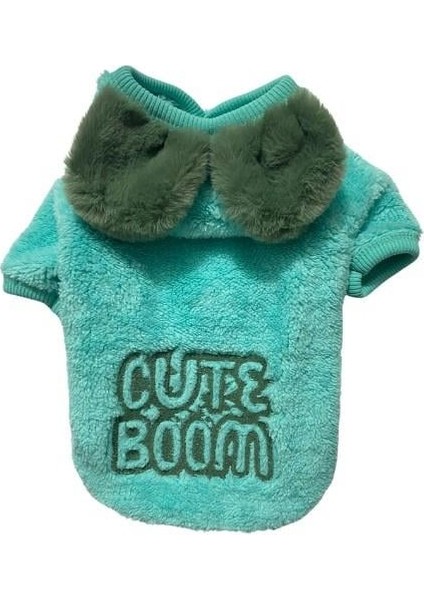 Cute Boom Premium Peluş Orta Irk Köpek Sweatshirtü (8 kg-20 kg Arası Köpeklere Uygundur)
