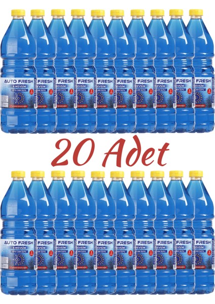 Autofresh 4 Mevsim Oto Cam Suyu 1 Litre 20 Adet Set -3 Derece