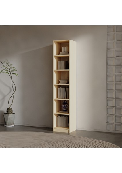 Tosco Suntalam Kitaplık ( 200 x 40 x 40 ) Krem ( Mat )