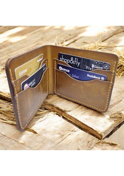 Cy Leather Eternal Classic Camel Hakiki Deri El Yapımı Erkek Cüzdanı modelleri