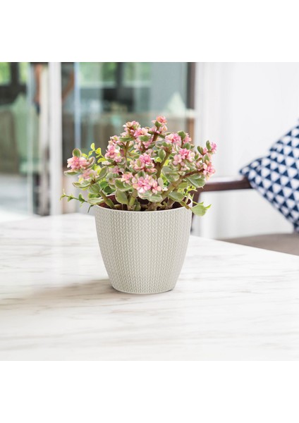 Sümela Örgü Saksı 5 Litre Kendinden Tabaklı Bitki Çiçek Saksısı indirimleri