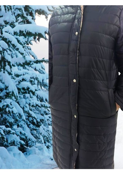 Içi Kürklü Kadın Uzun Mont modelleri