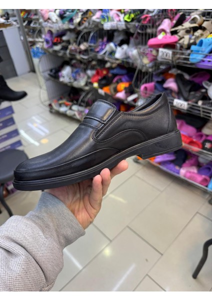 Iç Dış Deri Siyah Kauçuk Taban Yüksek Kalite Casual