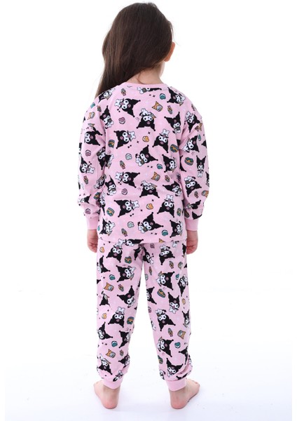 % 100 Pamuk Kuromi Kız Çocuk Pijaması - Pembe modelleri