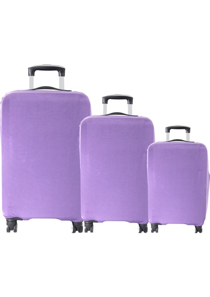 Valiz / Bavul Kılıfı Büyük, Orta, Kabin Boy Kılıf Seti, My Lila