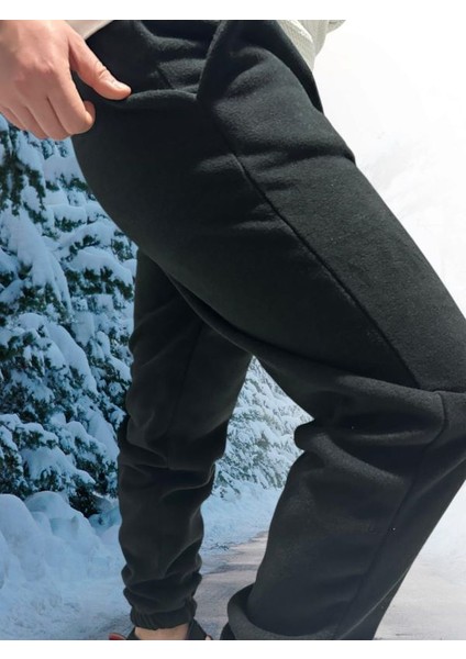 Kışlık Kalın Unisex Polar Eşofman Alt