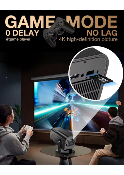 Omik HCS350 Retro Video Oyun Konsolları El Oyun Konsolu Wıfı Taşınabilir Akıllı Projektör Çift Kolu