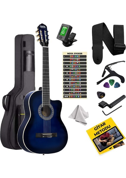 MGX-100BL-BAG Üst Seviye Klasik Gitar 4/4 Sap Ayarlı