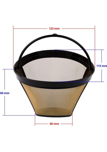 Kahve Makinesi Yıkanabilir Gold Filtre