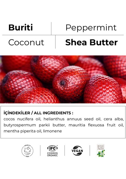 Organik Buriti Dudak Nemlendirici Balm - Kuru Dudaklara Günlük Bakım Kremi indirimleri