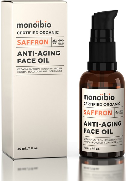 Saffron Anti-Aging Yüz Bakım Yağı - Kolajen Yapısı Güçlendirici Organik Sertifikalı Serum 30 ml fırsatları