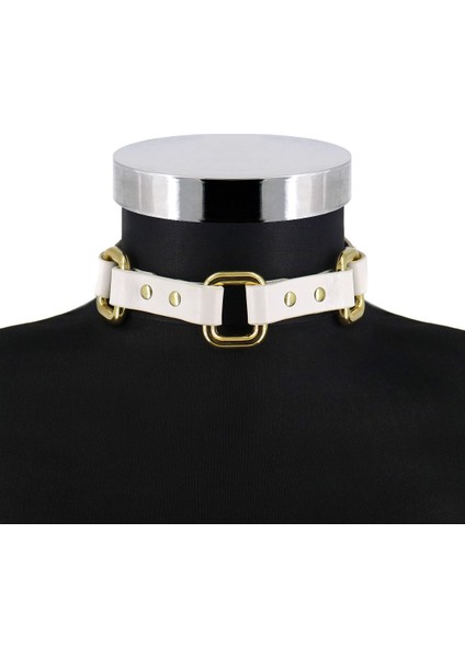 NØ Chain Choker (Beyaz-Altın)