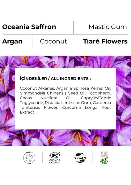 Saffron Güçlendirici Organik Kaş ve Kirpik Serumu - Kaş Dolgunlaştırıcı Kirpik Uzatıcı Bakım Yağı