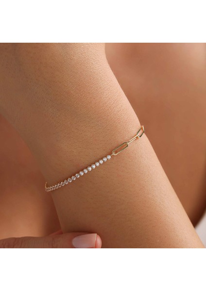 14 Ayar Altın Su Yolu Ataş Bileklik