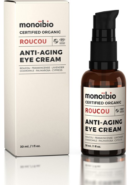 Roucou Anti Aging Göz Çevresi Kremi - Göz Altı Torbası Göz Altı Morluğu Kazayağı Kremi 30 ml