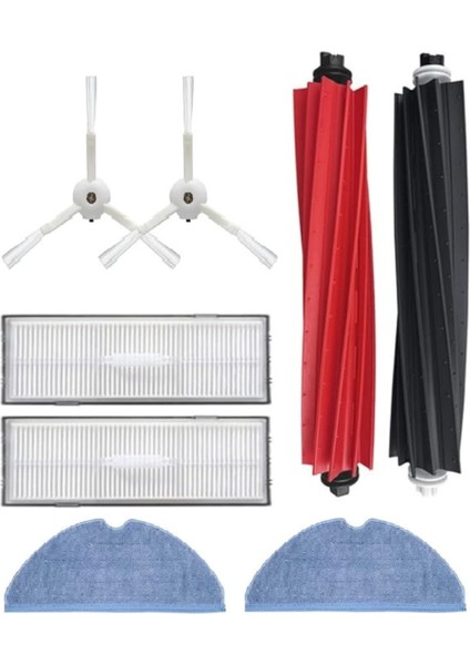 Roborock S8, S8 Plus, S8 Pro Ultra Uyumlu Fırça Hepa Filtre Mop Paspas Yedek Parça Seti-Beyaz 8 Parça