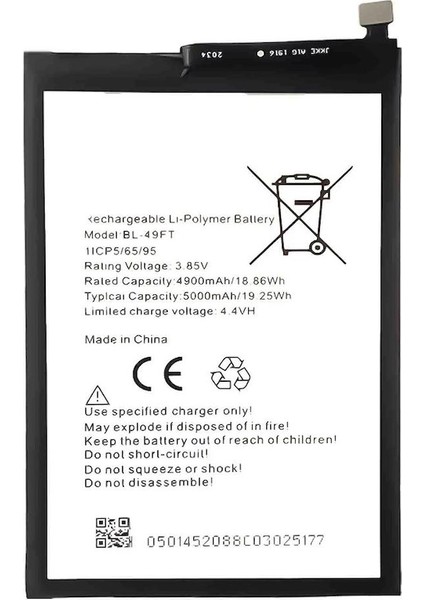 Tecno Spark 8c BL-49FT Uyumlu Ithal Pil
