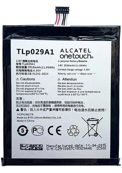 Alcatel Idol 3 TLP029A2S Uyumlu Ithal Pil
