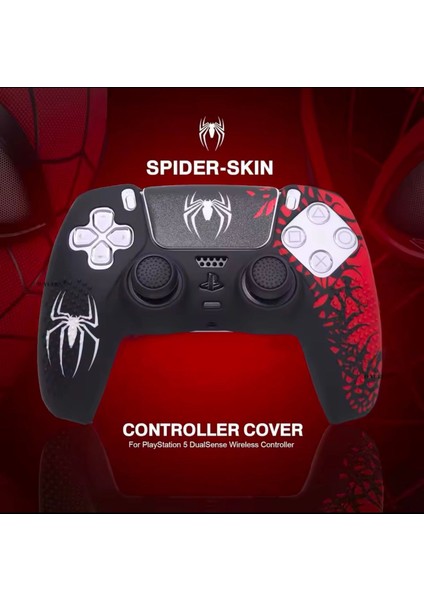 Ps5 Dualsense Spiderman Desenli Gamepad Uyumlu Slikon Kılıf Case