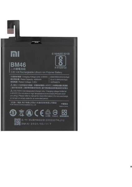Xiaomi Redmi Note 3 BM46 Uyumlu Ithal Pil