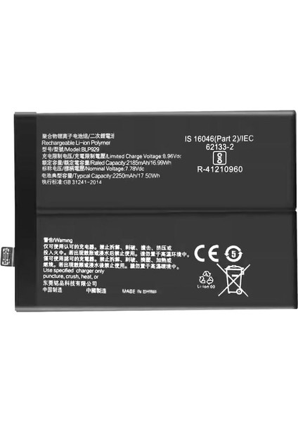 Oppo Reno 8 Pro BLP929 Uyumlu Ithal Pil