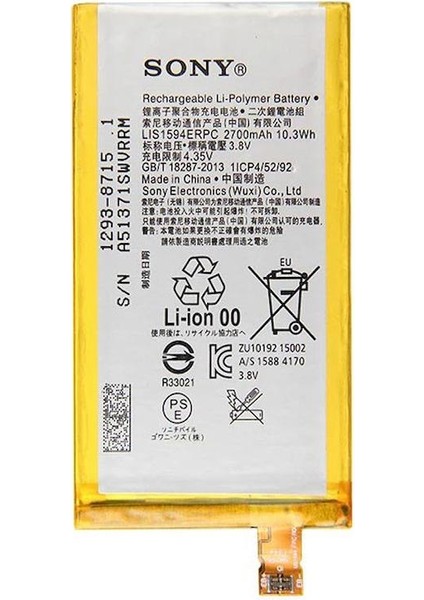 Sony Xperia Z5 Mini E5803 Uyumlu Ithal Pil