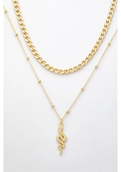 Yılan Figürlü Kombin Kolye fiyatları