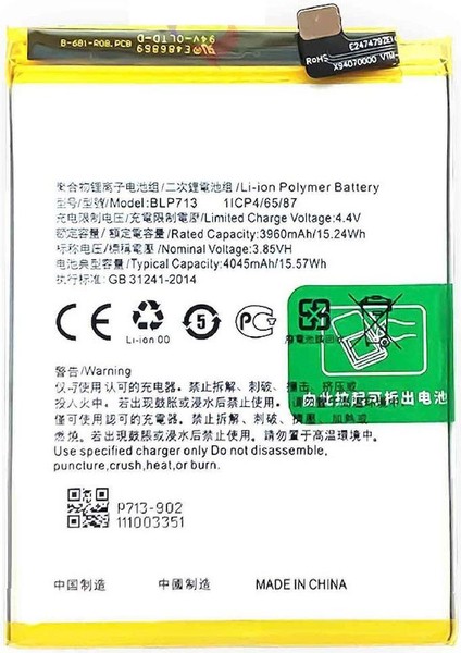 Oppo Realme C3i BLP729 Uyumlu Ithal Pil
