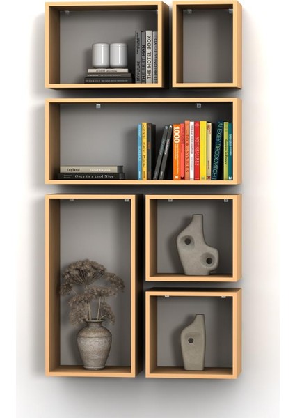 Kutu Raf - Model 2 ( Derinlik 20 cm ) Akçaağaç ( Mat )