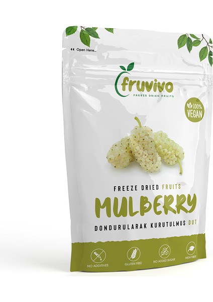 Dondurularak Kurutulmuş Dut 25 gr, Vegan, Glutensiz Kurutulmuş Meyveler modelleri