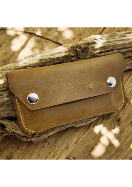 Cy Leather Luna Camel El Yapımı Hakiki Deri Erkek Kadın Küçük Unisex El Çantası