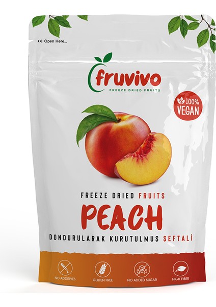 Dondurularak Kurutulmuş Şeftali 15 gr, Vegan, Glutensiz Kurutulmuş Meyveler modelleri