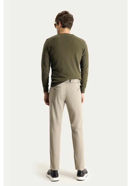 Slim Fit Dar Kesim Likralı Kanvas / Chino Pantolon