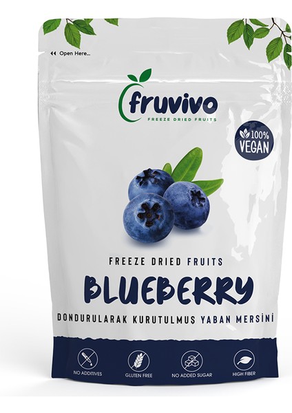 Dondurularak Kurutulmuş Yaban Mersini 20 gr, Vegan, Glutensiz Kurutulmuş Meyveler modelleri