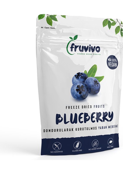Dondurularak Kurutulmuş Yaban Mersini 20 gr, Vegan, Glutensiz Kurutulmuş Meyveler fırsatları
