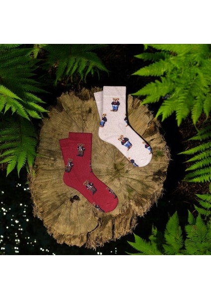 - 4'lü Çocuk Çoklu Teddy Bear Pamuklu Çorap fiyatları